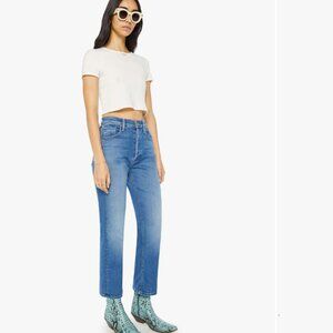 MOTHER The Tripper Ankle Straight Jeans Work Hard Play Hard 28